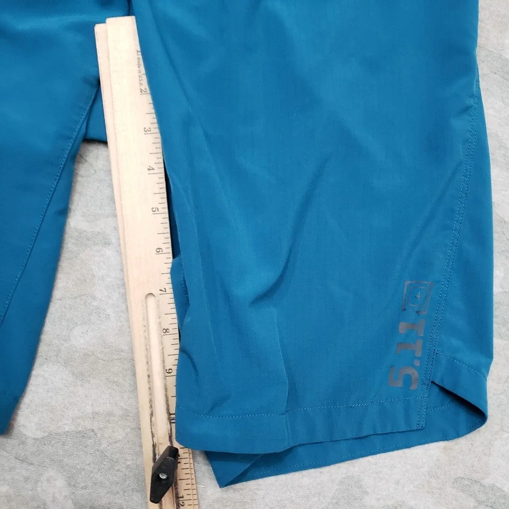 5.11 Tactical Trunk Shorts Mens 31‎ Blue Drawstring Rip Stop